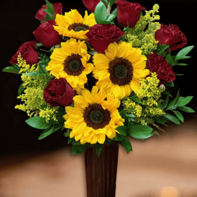 sunflowers and red roses florist las vegas
