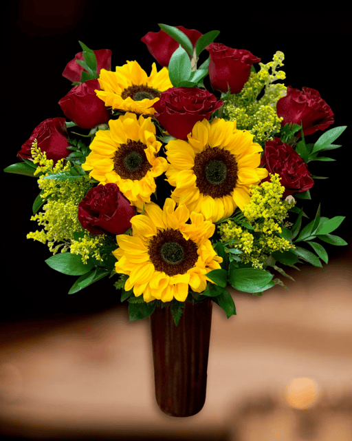 sunflowers and red roses florist las vegas