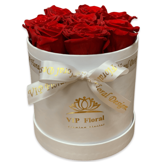 8 Preserved Red Roses Gift Box - VIP Floral – Las Vegas Florist ...