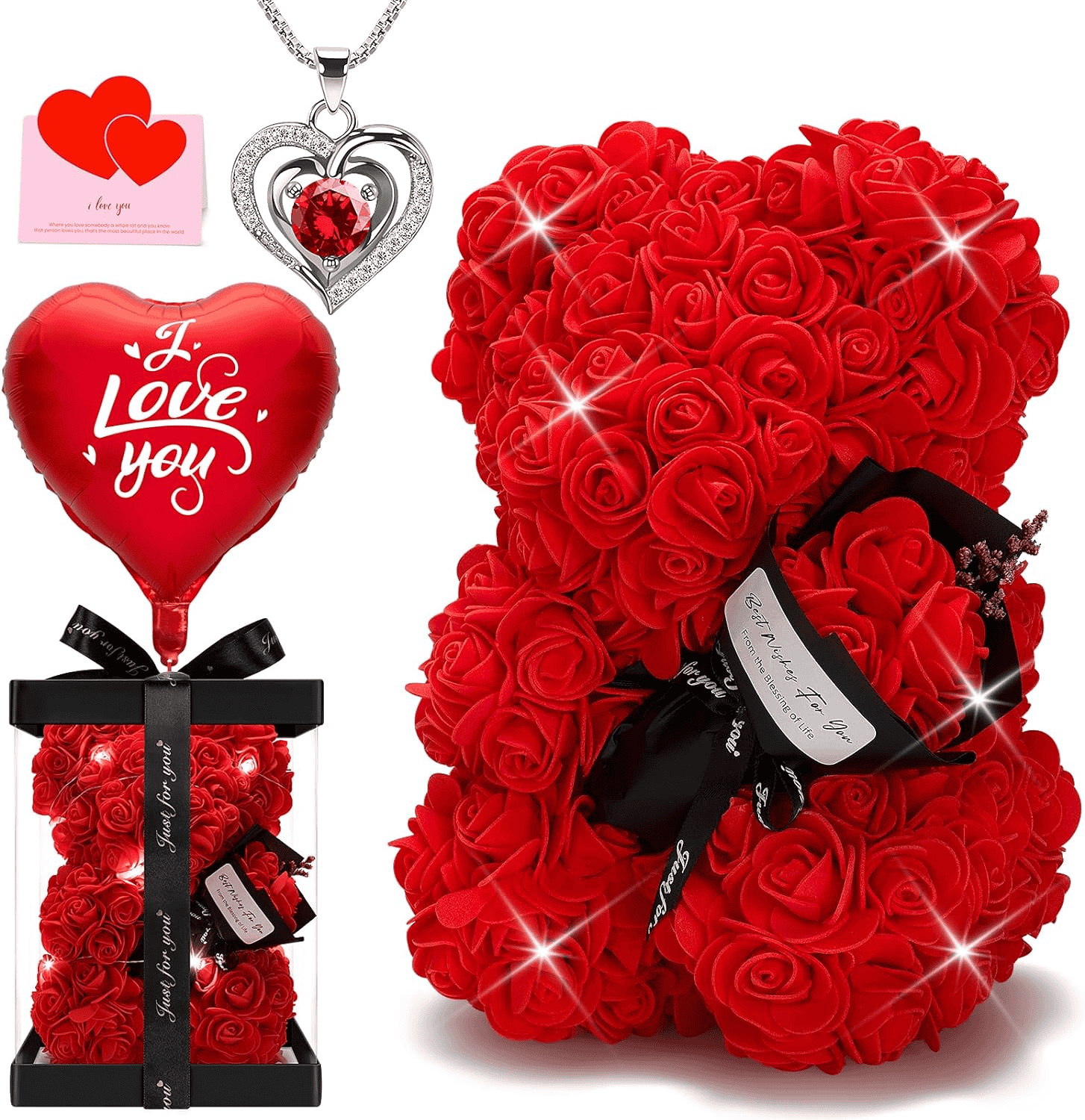 rose bear gift set