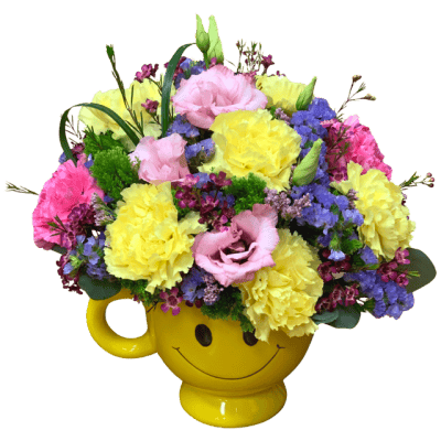 Smile Springtime Mug las vegas flowers