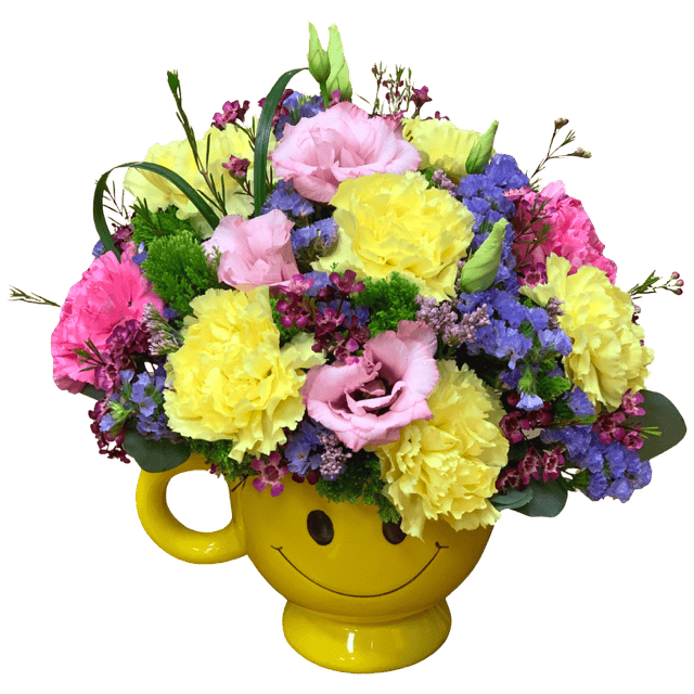 Smile Springtime Mug las vegas flowers