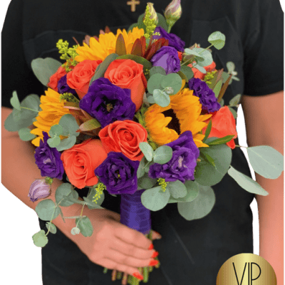 Infinite Bloom Symphony bridal bouquet in las vegas. Very colorful bouquet