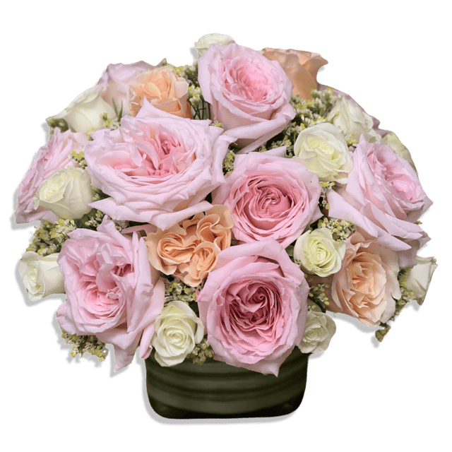 Pastel Petals Cube las vegas flower delivery