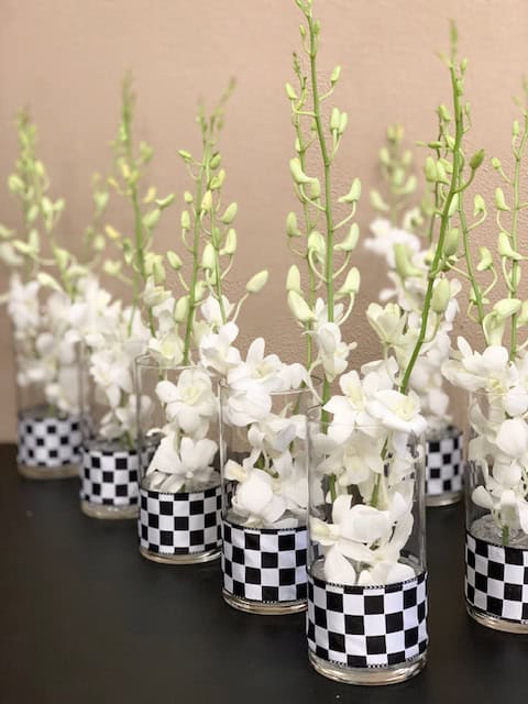 Elegant White Dendrobium Orchid Centerpieces - Set of 15 Las Vegas