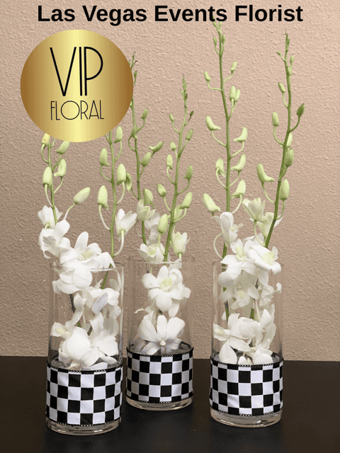 Elegant White Dendrobium Orchid Centerpieces - Las Vegas Nevada
