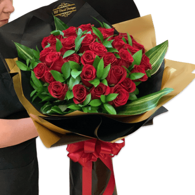 Grand Bouquet is made with 36 long stem roses and ready for delivery in las vegas