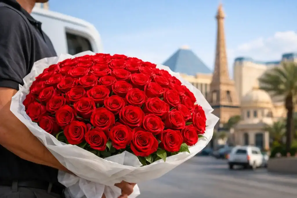100 Roses Delivered in Las Vegas