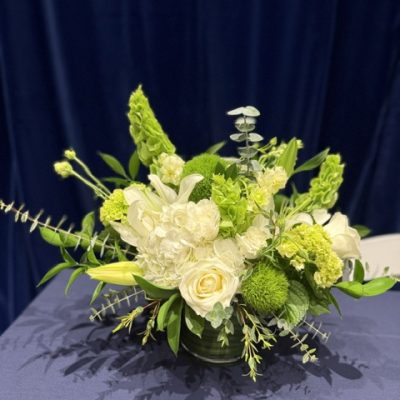 Elegant White & Green Luxury Centerpiece
