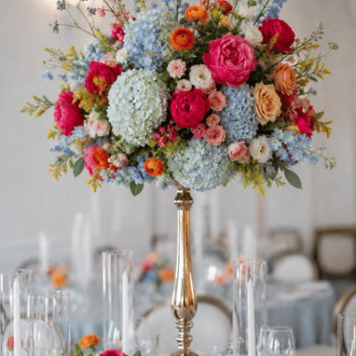 Sunrise Garden Tall Centerpiece Las Vegas Weddings