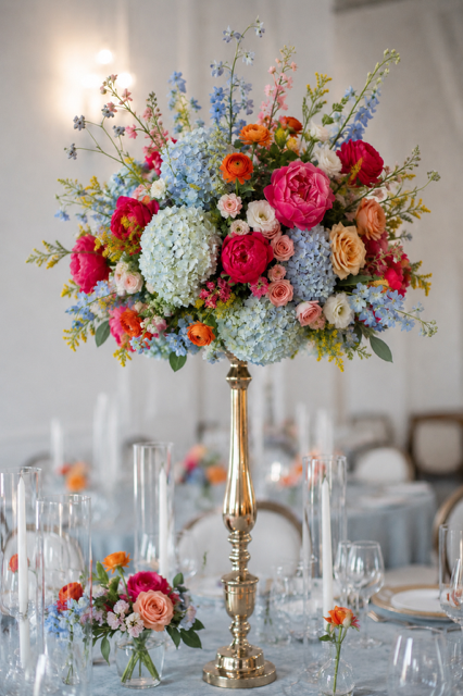 Sunrise Garden Tall Centerpiece Las Vegas Weddings