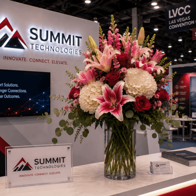 Conference flower arrangement for Las Vegas corporate event by VIP FLORAL