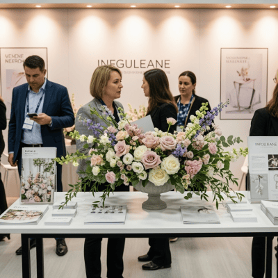 Corporate trade show flowers in Las Vegas by VIP FLORAL