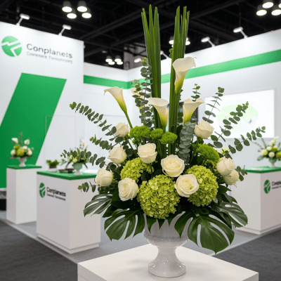 Trade Show Executive floral arrangement for corporate booth in Las Vegas by VIP FLORAL