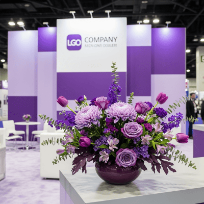 Luxury expo flower arrangement for Las Vegas trade show booth