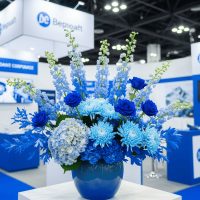 Trade Show Elite floral arrangement for Las Vegas convention booth by VIP FLORAL