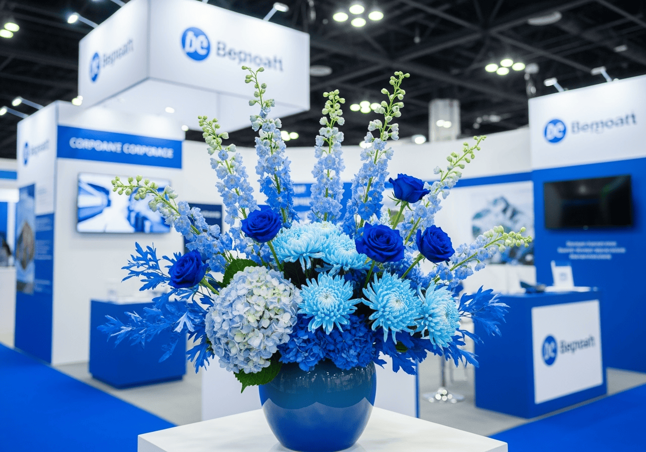 Trade Show Elite floral arrangement for Las Vegas convention booth by VIP FLORAL