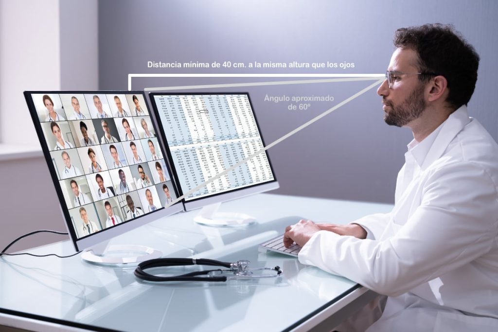 7 Consejos prácticos ante la pantalla del ordenador 2 7 Sonsejos Practicos si trabajas con ordenador distancia de tabajo
