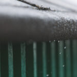 raindrops dripping from roof in nuuk