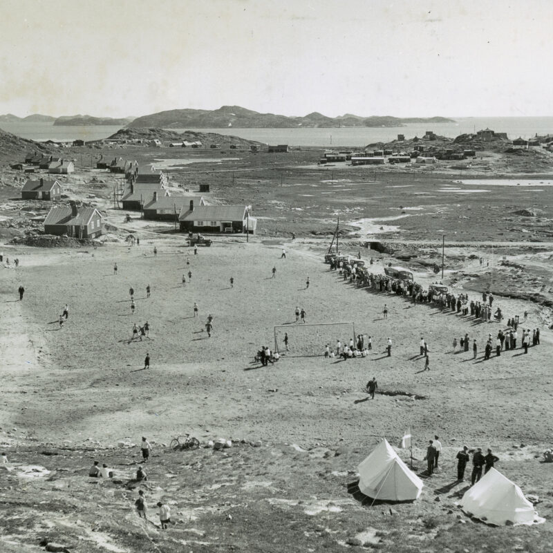 Godthåb Hallen. 1950's. Photo by C. Bornemann, Arktisk Institut.
