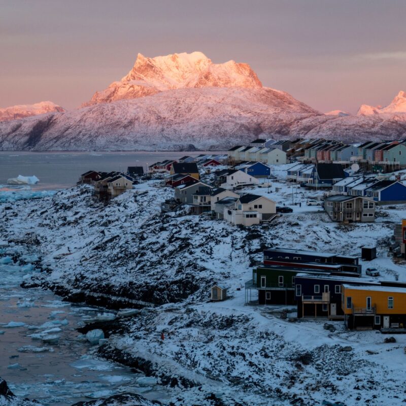 Sermitsiaq winter sunset.