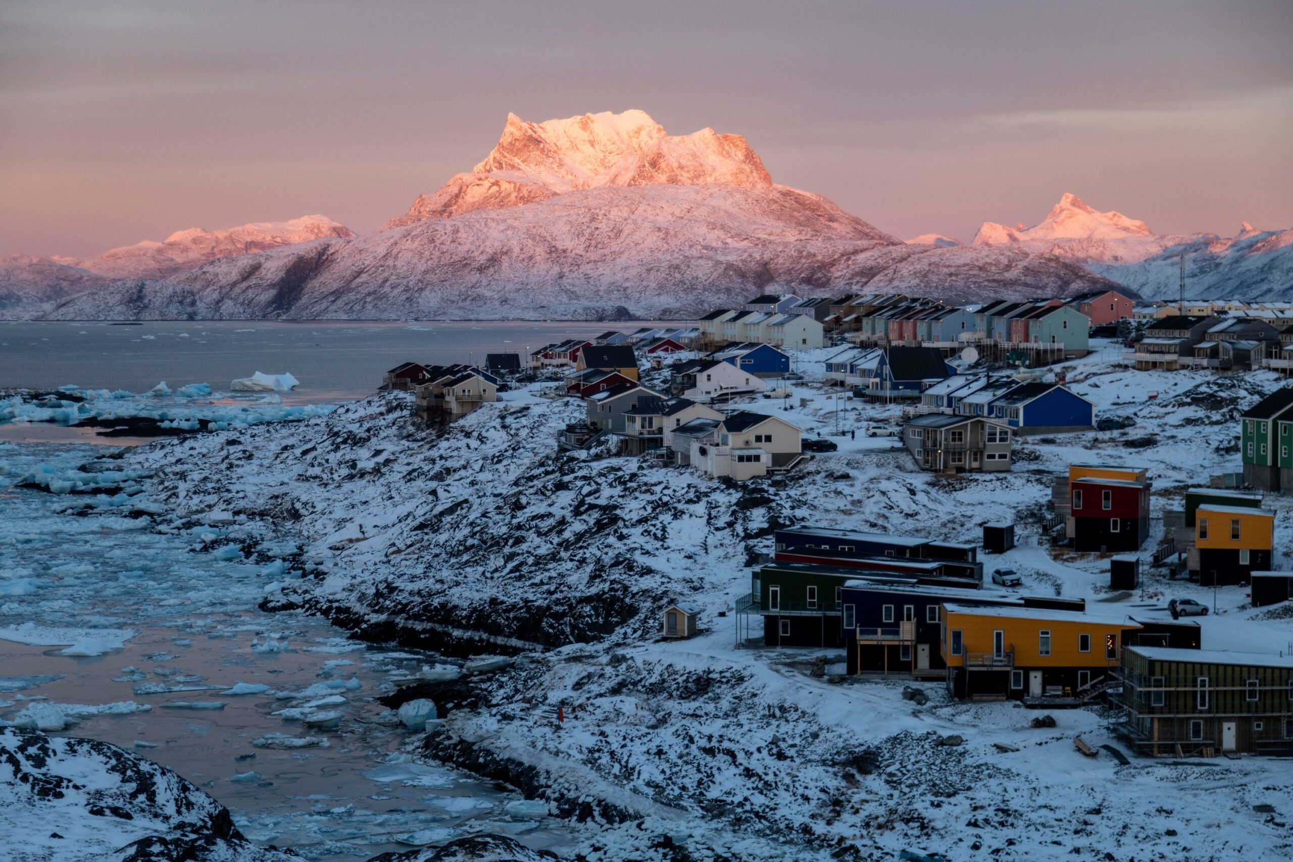 Sermitsiaq winter sunset.