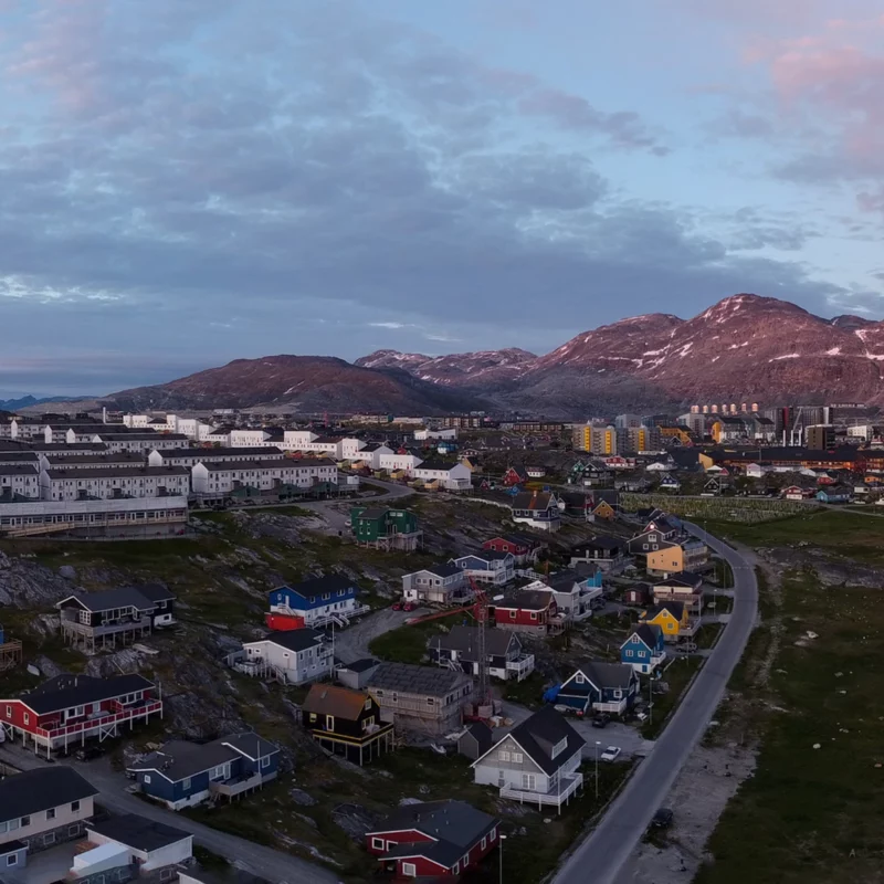 Nuuk sunset panorama