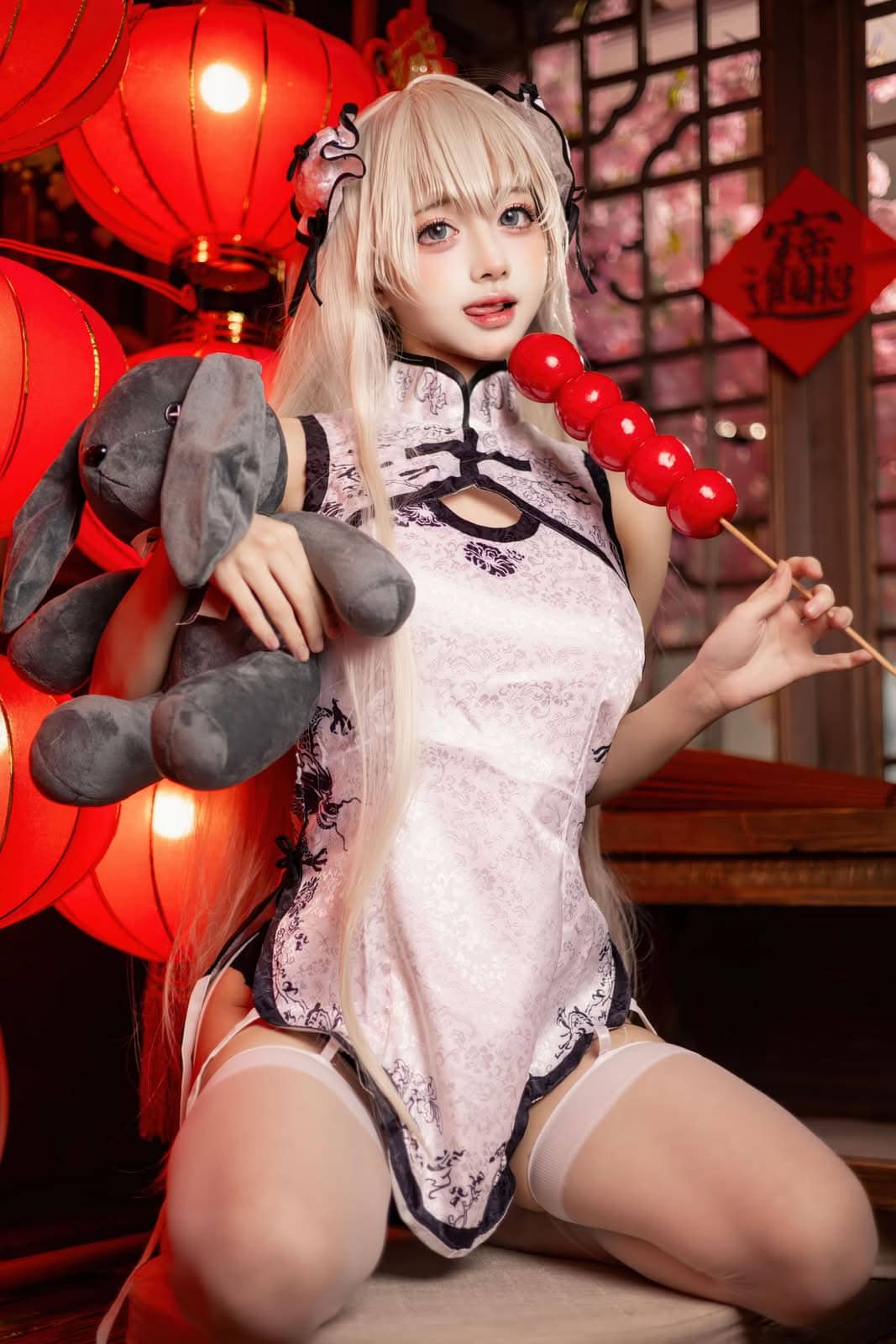 沖田凜花Rinka|春日野穹 旗袍 COS写真:温婉清甜的旧式韵致 12 春日野穹旗袍COS温婉少女形象