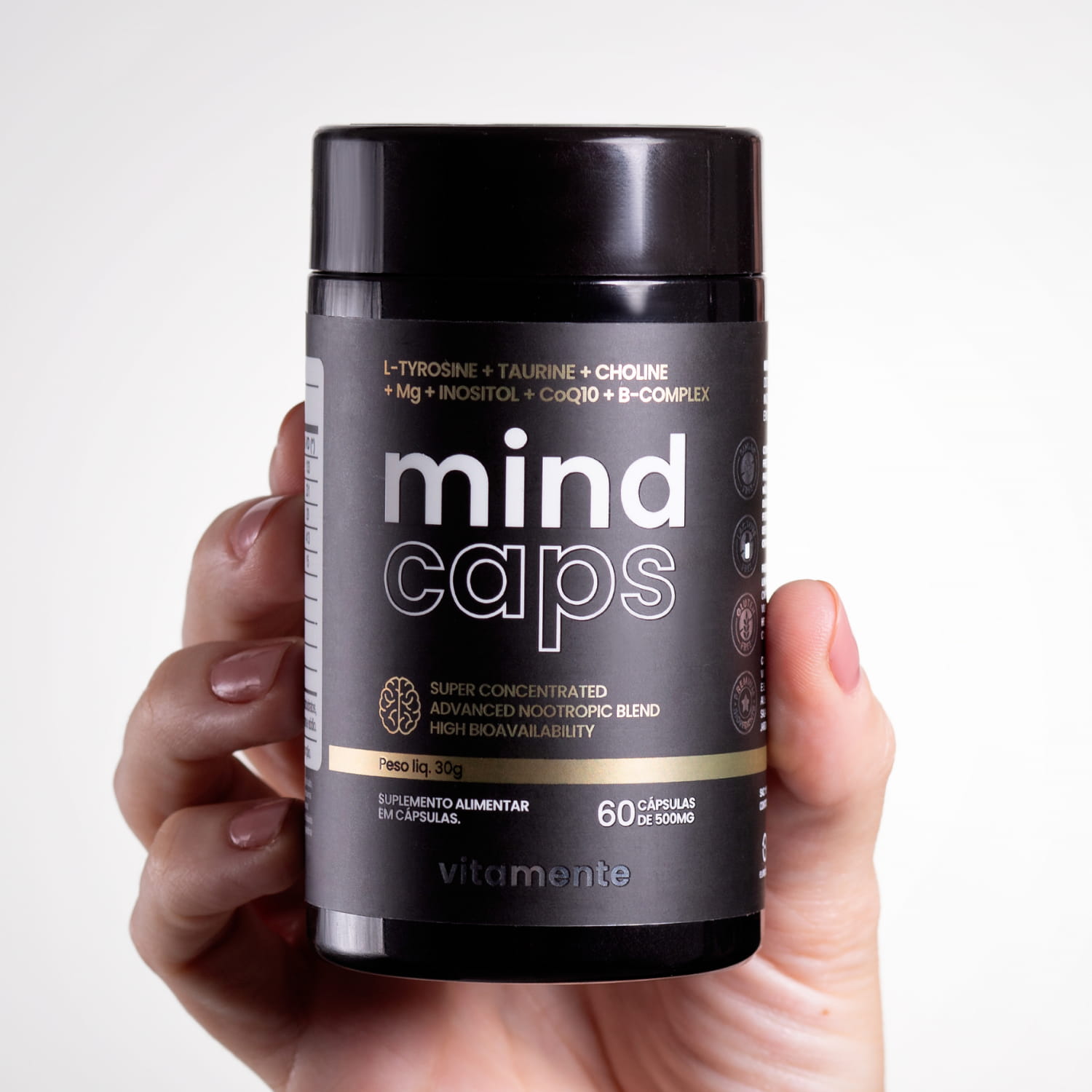 Suplemento Nootrópico Mind Caps Vitamente 60caps - Imagem 2