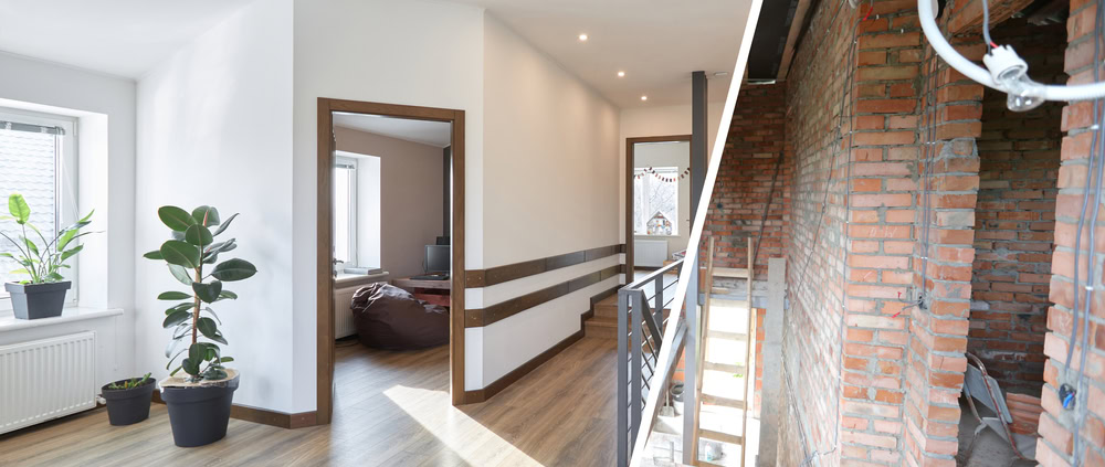 Interior view of a renovated Sydney home showing fresh flooring and minimalist decor.