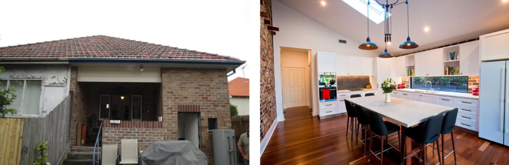 Naremburn home renovation, Before and After