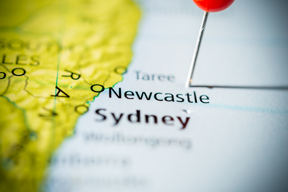 Hamilton, newcastle, new south wales map