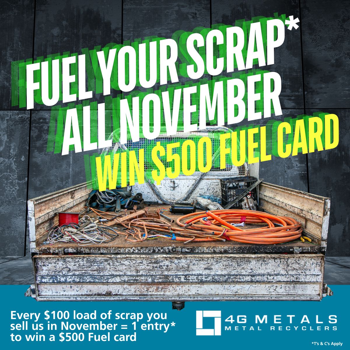 Fuel your scrap – and win a $500 fuel card! 1