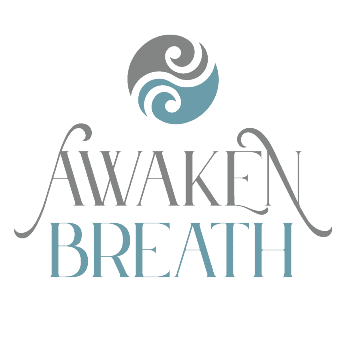 Awaken Breath logo with swirl design.