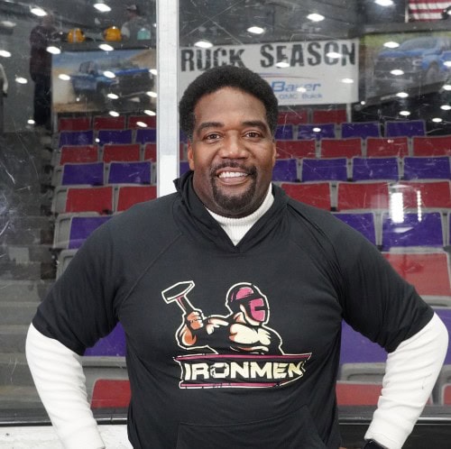 Team member Tracy Lewis at Ironmen game.