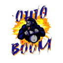 West Michigan Ironmen logo with a roaring gorilla and "Ohio Boom" text.