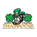 Toledo Extreme Shamrocks football team logo with leprechaun mascot and shamrocks.