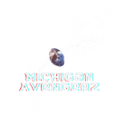 Michigan Avengerz football team logo with a football and team name.