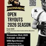 Ironmen open tryouts for 2026 season, November 23, 2025, in Norton Shores.