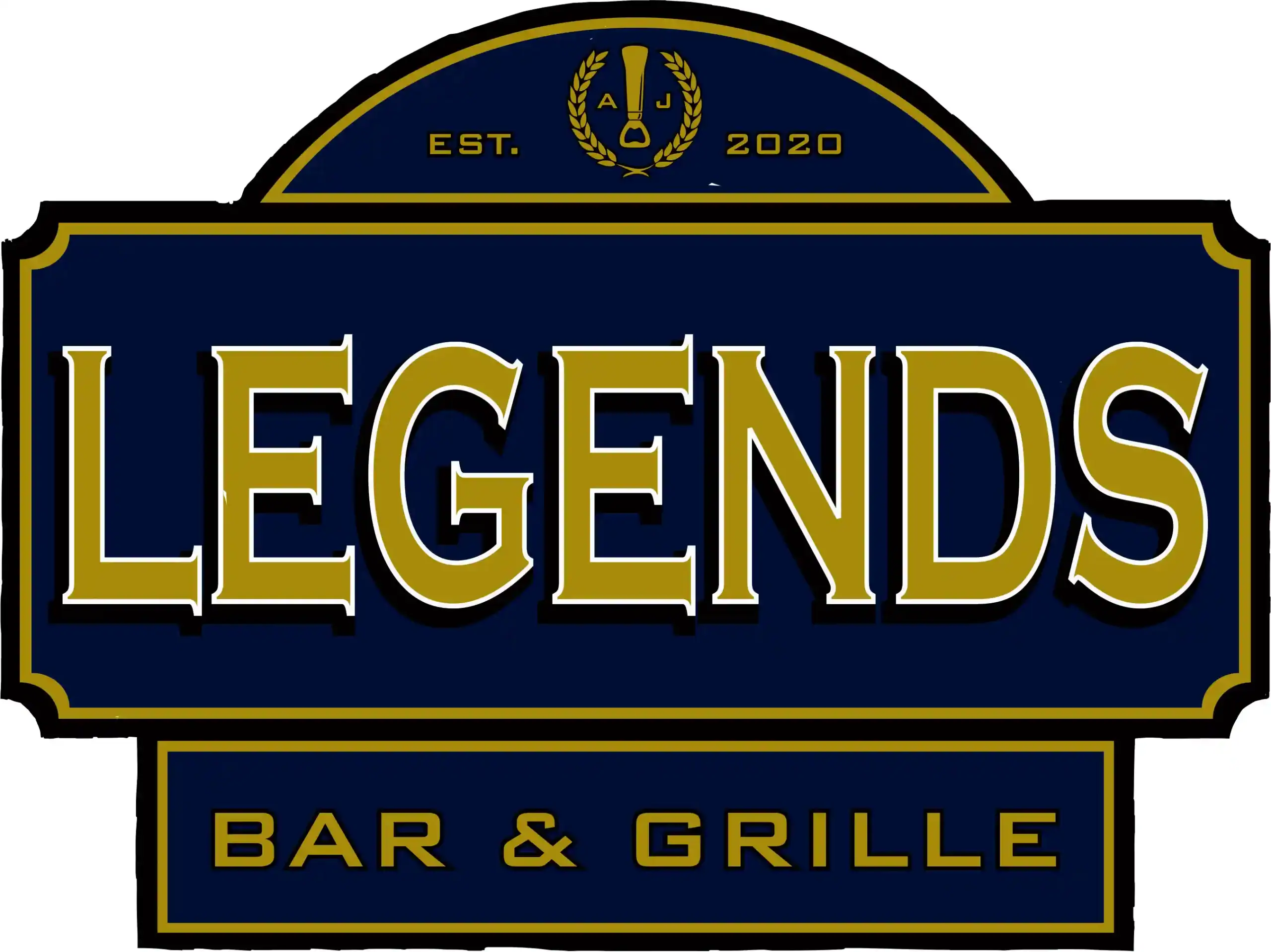 West Michigan Ironmen sponsorship logo for Legends Bar & Grille.