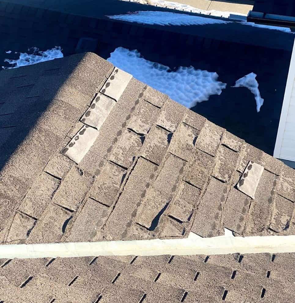 IMG_6893 Stain on a roof showing water damage