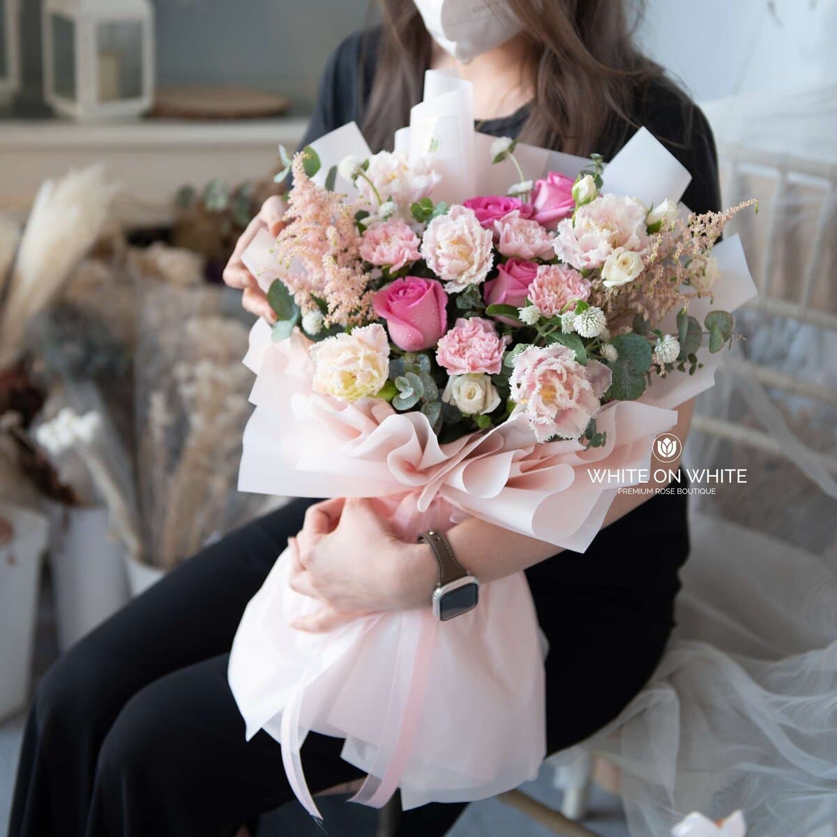 Top penang online florist - rouge pink bouquet for special birthday
