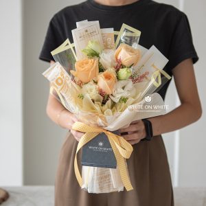 Champagne Bliss- Friendship flower & birthday bouquet, Flower Bouquets Under RM100 For A Last Minute Gift