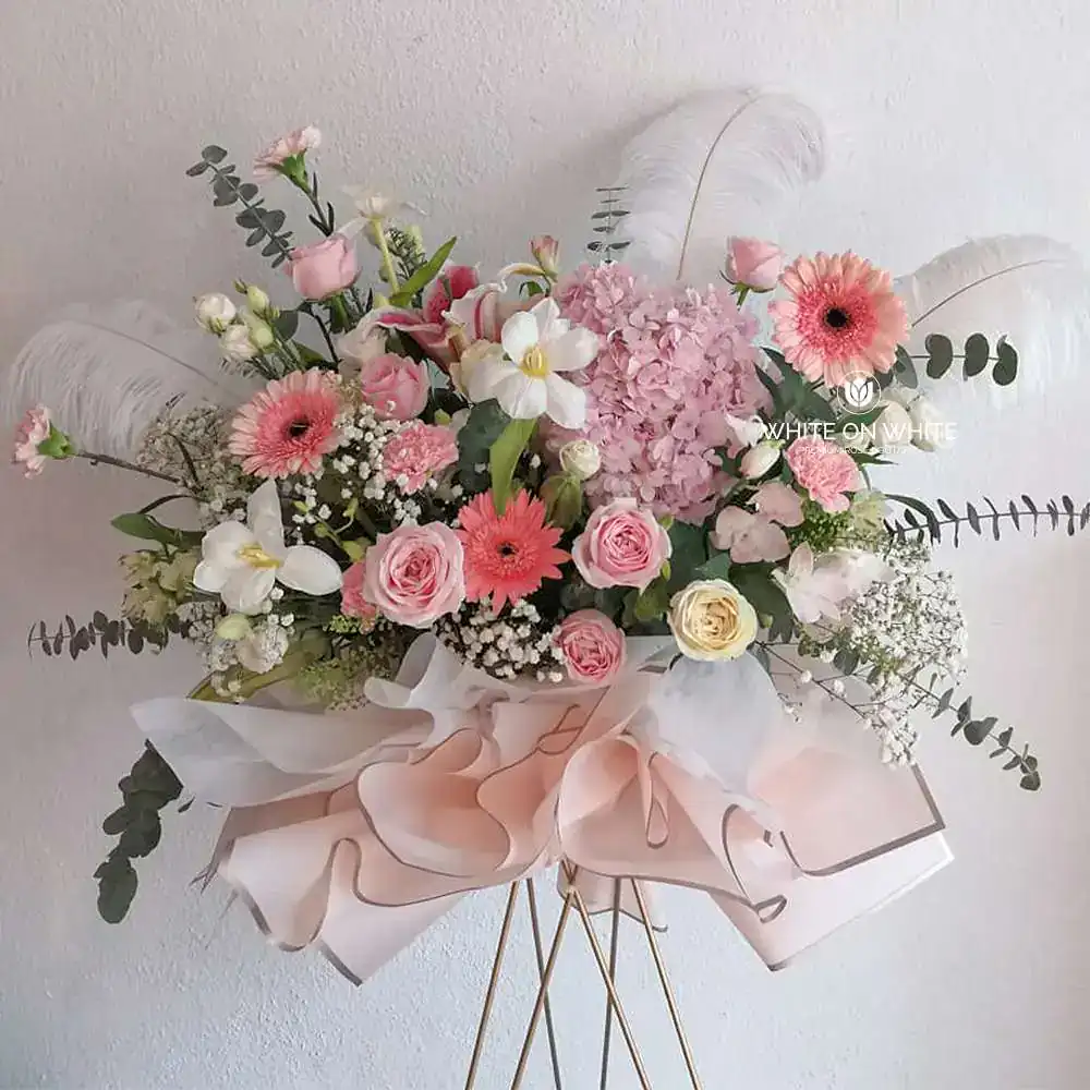 Elegant flower stand for congratulations and grand opening