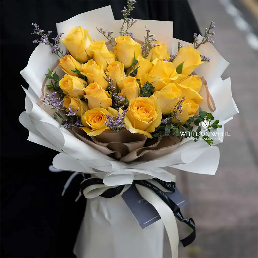 belle rose bouquet for birthday and retirement celebration, same day flower delivery