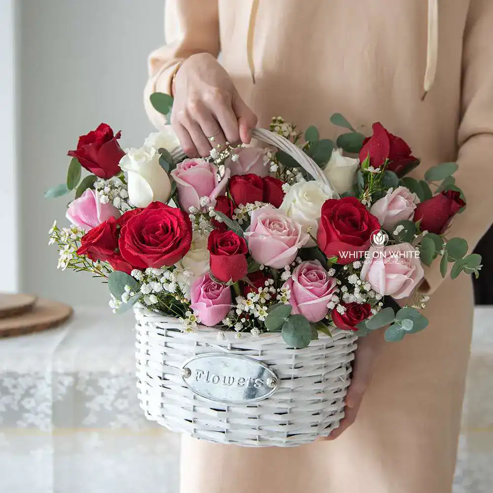 Roseland Basket for Birthday, Grand Opening & Retirement, retirement flower arrangements for retirees