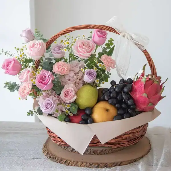 Sweet Harvest | Get Well Soon & Retirement Floral Gift, Flowers and Fruit Basket Delivery, fruit and flower basket, send flowers to hospital, get well soon gifts