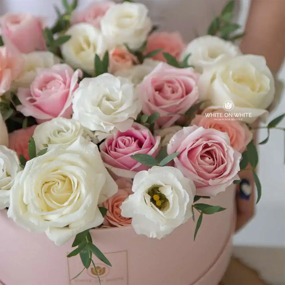 Simple floral box for birthday, friendship and retirement gift