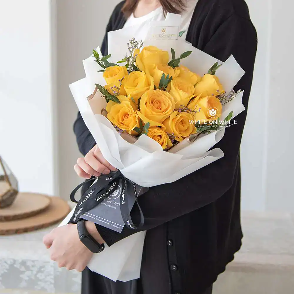 belle rose bouquet for birthday and retirement celebration