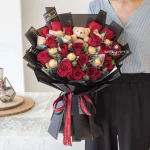 Sweet Love Bouquet for Birthdays and Friendship, flower chocolate bouquet, bouquet coklat, chocolate bouquet